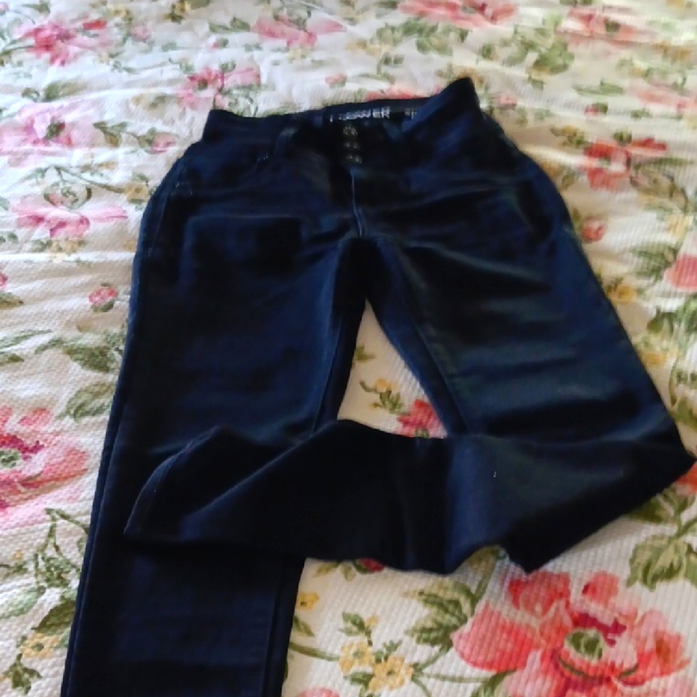 WALLFLOWERS Black Shiny Jeggings